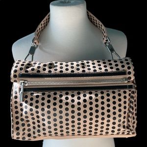 Elizabeth and Jamea Cynnie Polka Dot Convertible Clutch Bag, Champagne. …